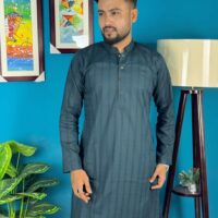 Premium Cotton Punjabi – Dark Blue Color